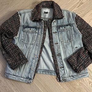 Tweed jean jacket